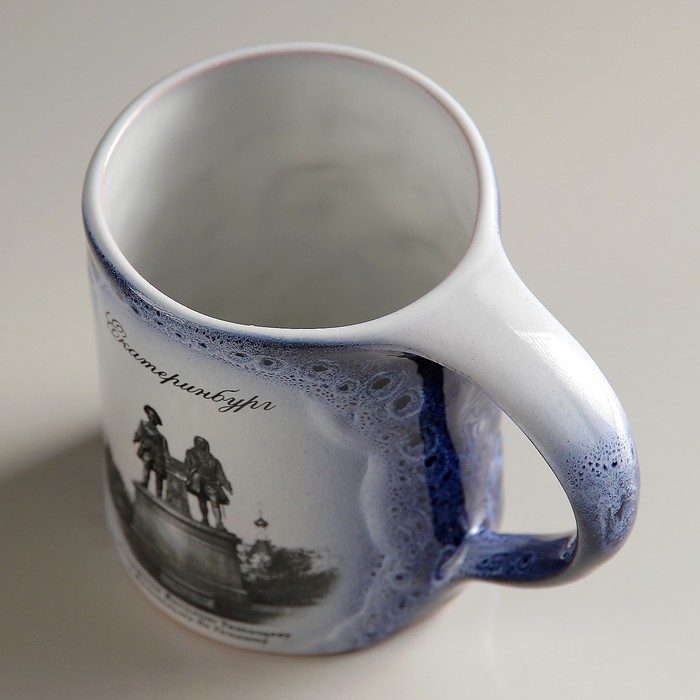 Кружка "Екатеринбург: Татищев и де Геннин" №014-404 синяя