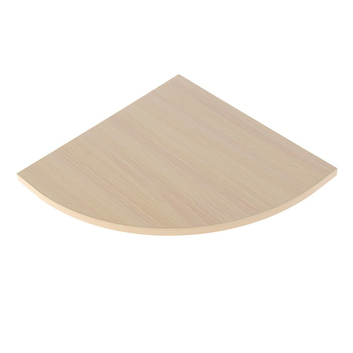 Полка сектор 350*350*16 мм Выбеленный дуб