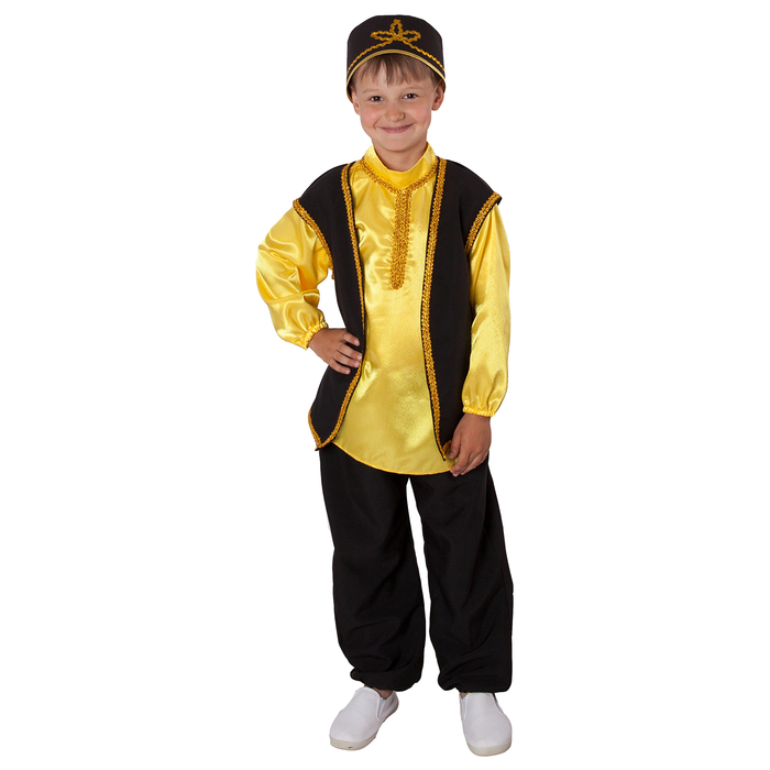 Костюм татарский для мальчика, рубаха, штаны, жилет, головной убор, рост 110 см