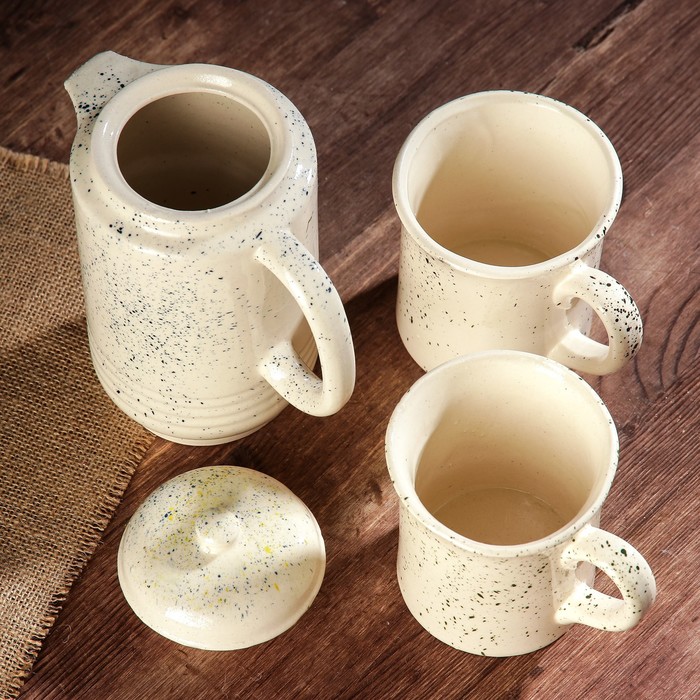 Молочный набор "Тарасик", 3 предмета, цветной с деколью микс