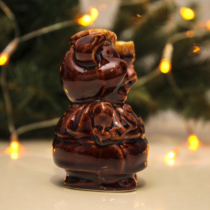 Статуэтка "Свинка", бокал с подсвечником, 14 см