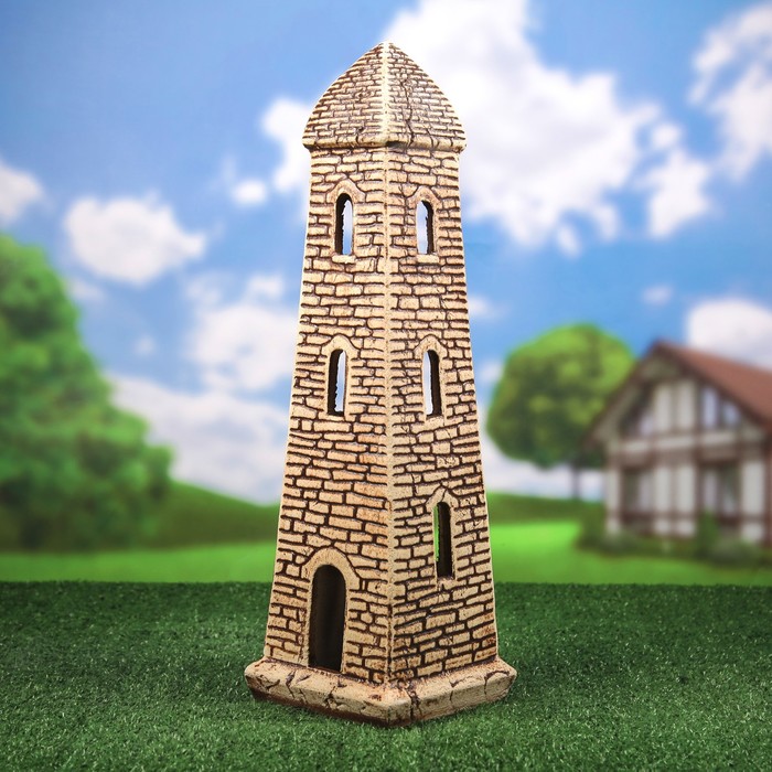 Садовая фигура-светильник "Башня", шамот, 61 см