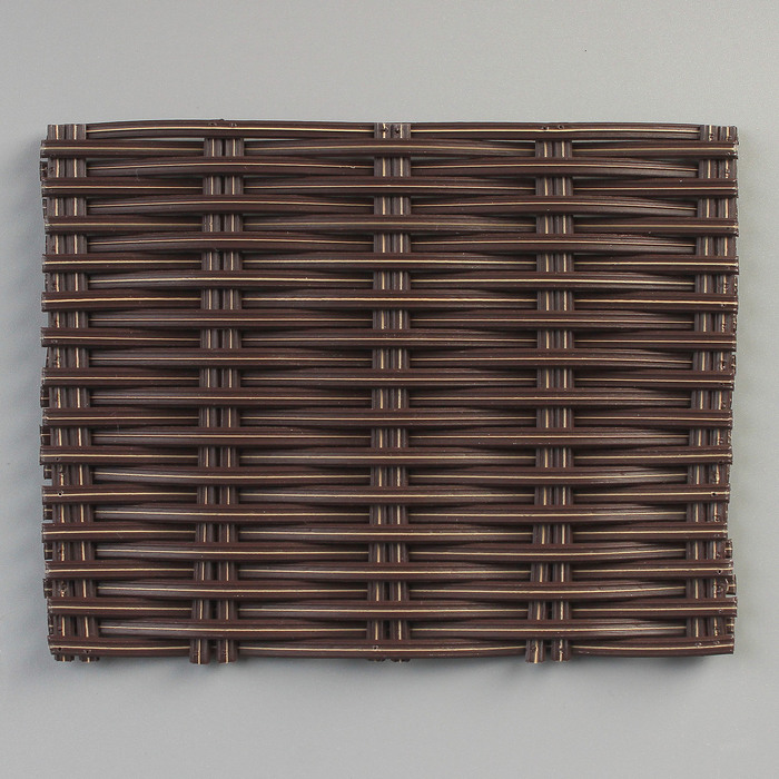 Стул CAFÉ, 55 х 55 х 74 см, без подушки, овальное плетение, штабелируемый, тёмно-коричневый