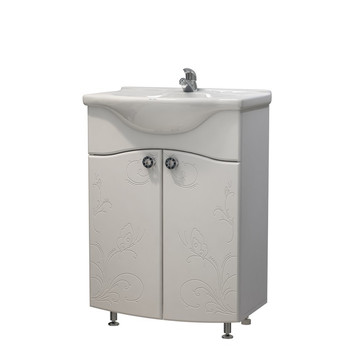 Тумба Бабочка 60 (под раковину Элегия 60) белая