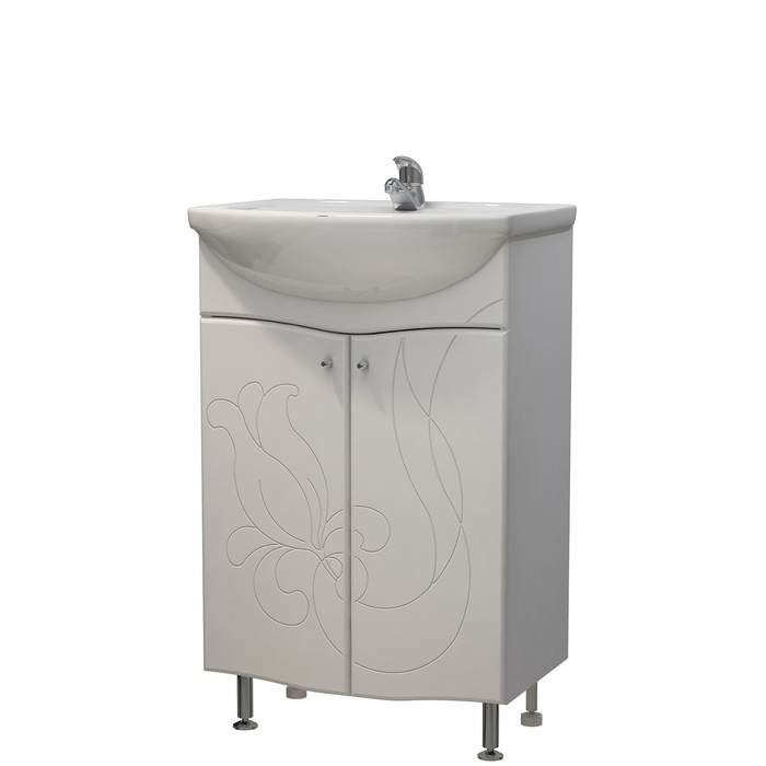 Тумба Бергамо 55 (под раковину Уют 55) белая