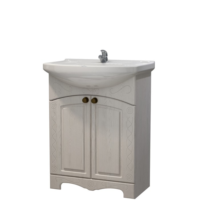 Тумба Венеция 65 (под раковину Элеганс 65) дуб выбеленный