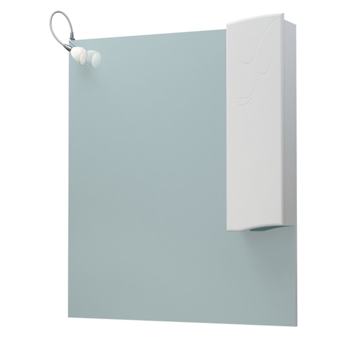 Шкаф-зеркало Верона 85 белый правый