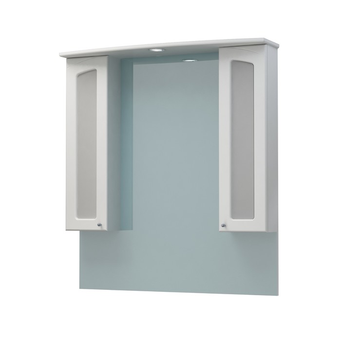 Шкаф-зеркало Гиацинт 90С Glass белый Glass