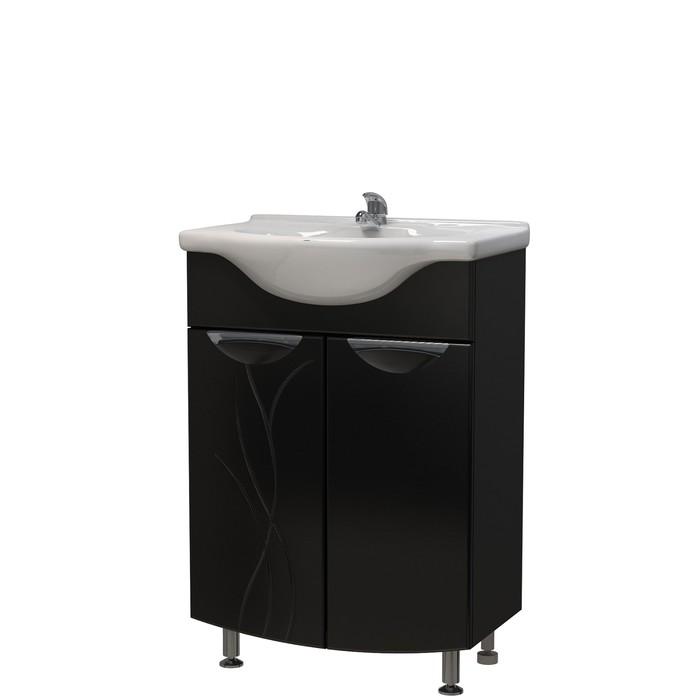 Тумба Гротеск 60 (под раковину Элегия 60) черный глянец