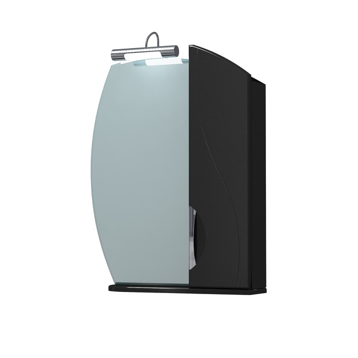 Шкаф-зеркало Гротеск 60С черный глянец