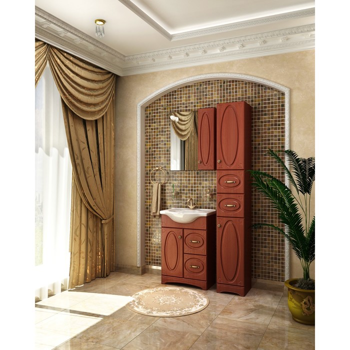 Тумба Милана 60 (под раковину Элегия 60) DВ2 дуб выбеленный