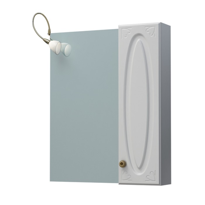 Шкаф-зеркало Милана 60С белый правый