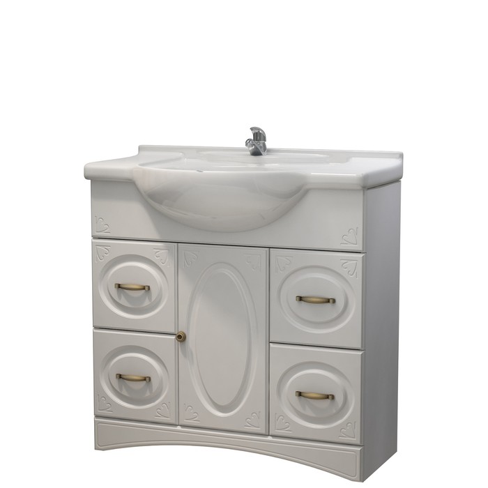 Тумба Милана 85 (под раковину Дрея 85) DВ4 белый