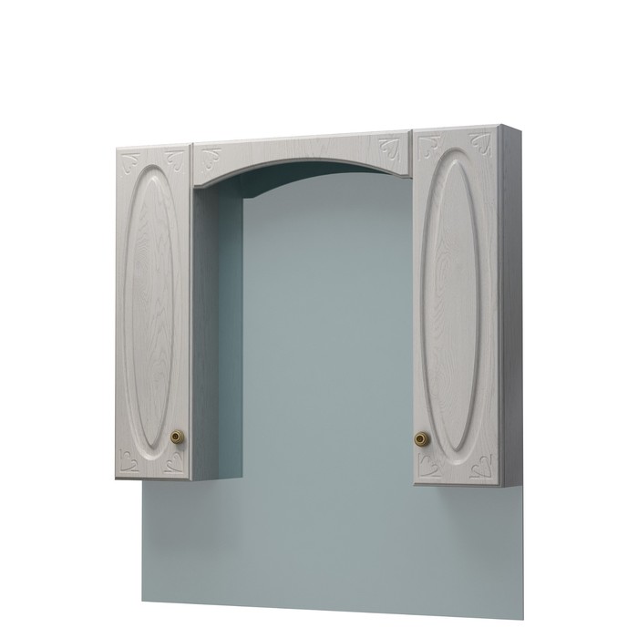 Шкаф-зеркало Милана 90С дуб выбеленный