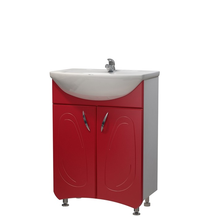 Тумба Палермо 60 (под раковину Уют 60) красный