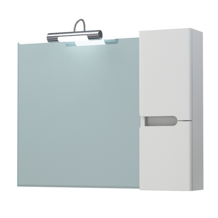 Шкаф-зеркало Сиэтл 70/80 белый правый