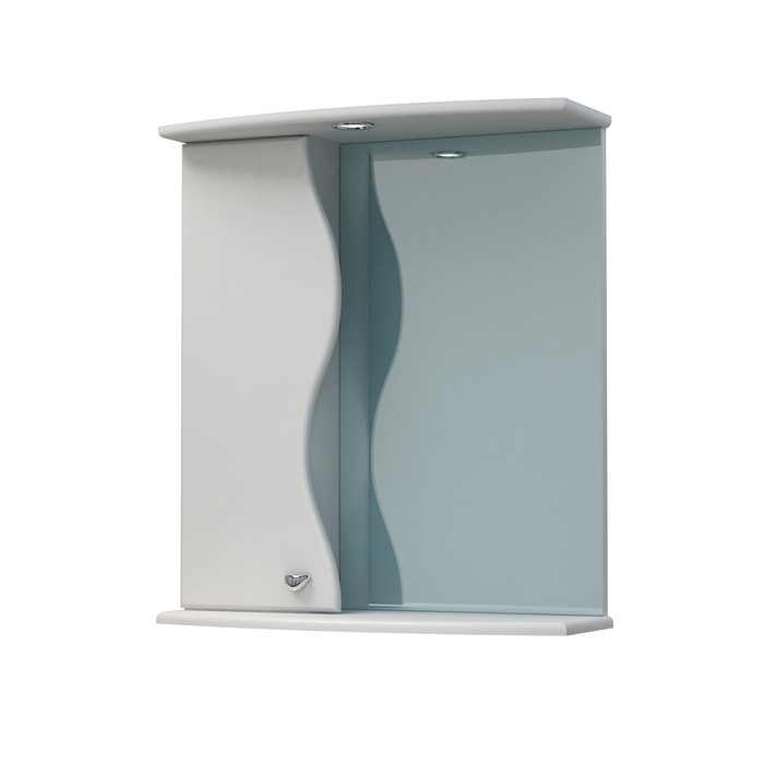 Шкаф-зеркало Флокс 60С белый левый