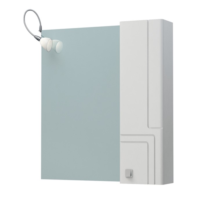 Шкаф-зеркало Атланта 65С белый правый