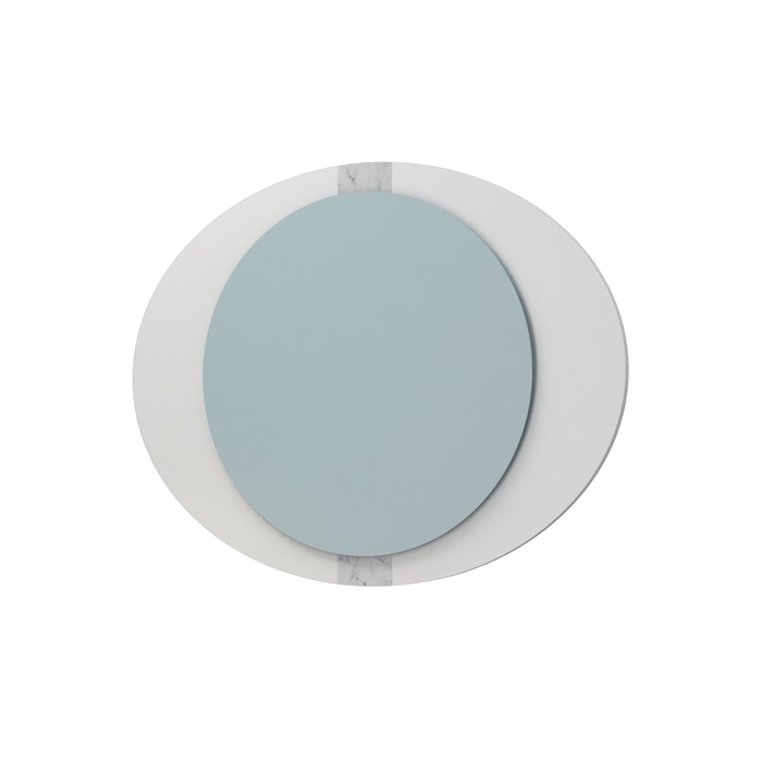 Зеркало «Кальдеа 90» с подсветкой, белое