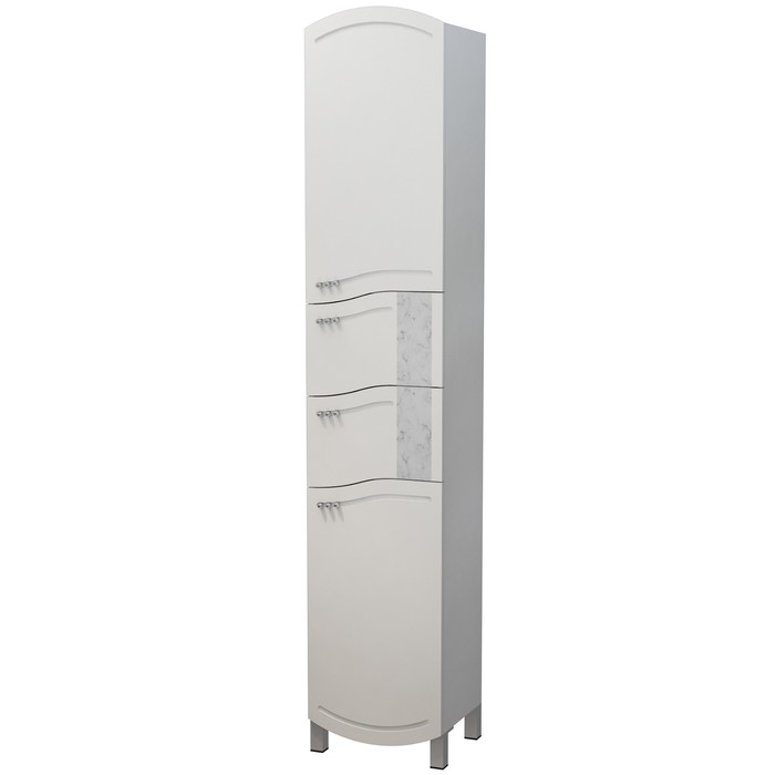 Шкаф-пенал Кальдеа 40 МB2 белый Glass