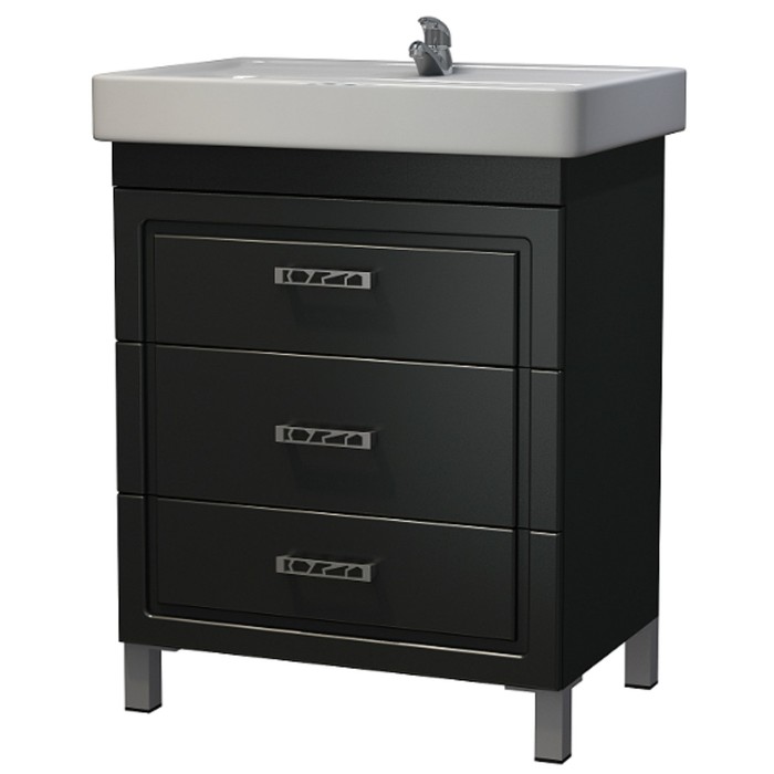 Тумба Кватро 70 (под раковину Дрея Q 70) DB3 черный металлик