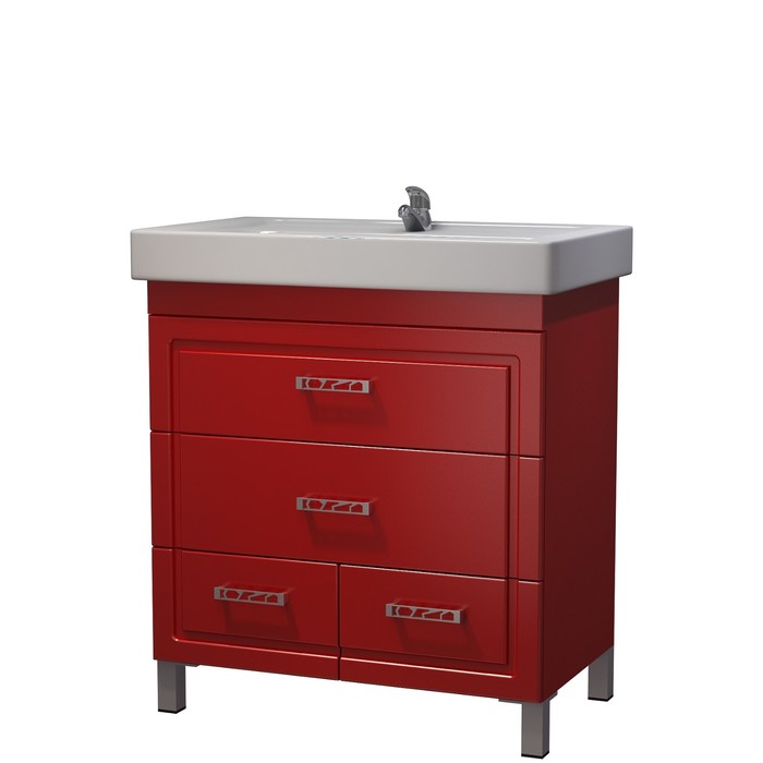 Тумба Кватро 80 (под раковину Дрея Q 80) DB4 красный глянец