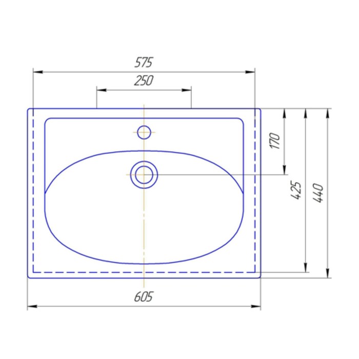 Раковина Калипсо 60 белая