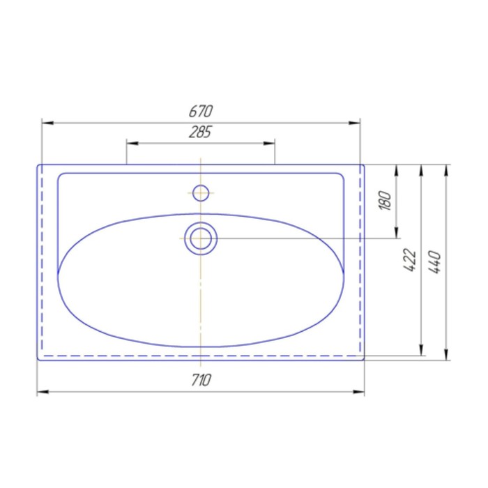 Раковина Калипсо 70 белая