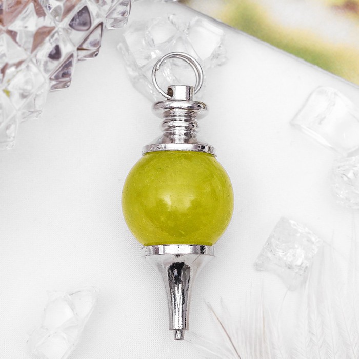 Подвеска юла "Агат зелёный"