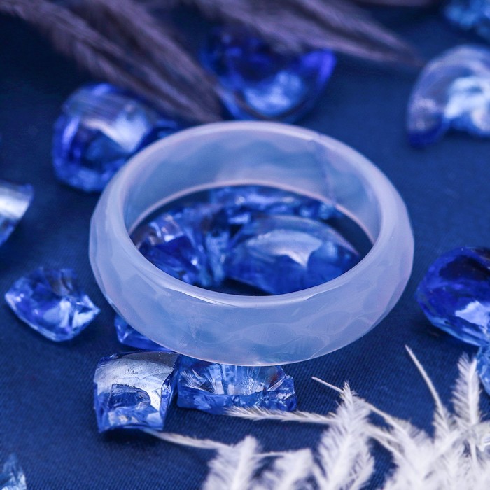 Кольцо гранёное "Агат фиолетовый" 6мм, размер МИКС