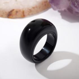 Кольцо литое "Агат чёрный", размер МИКС от Сима-ленд