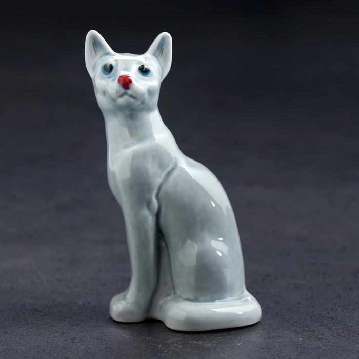статуэтка фарфоровая кошка тайка 10 см микс Статуэтка фарфоровая «Кошка Тайка»,10 см, микс