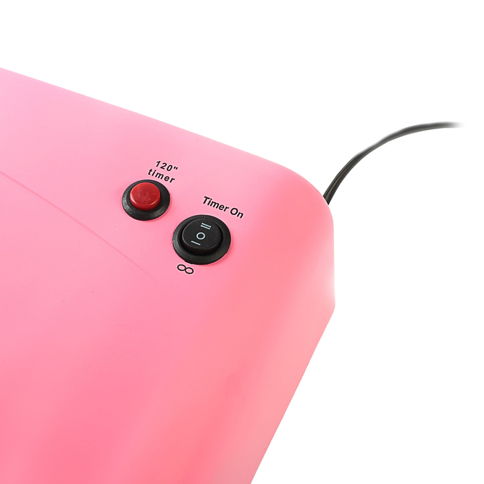 Лампа для гель-лака LuazON LUF-01, UV, 36 Вт, розовая матовая