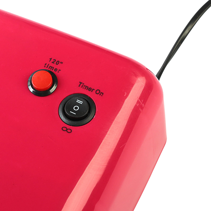 Лампа для гель-лака LuazON LUF-01, UV, 36 Вт, красная глянцевая