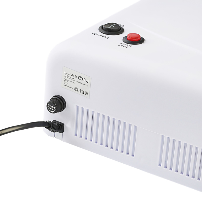 Лампа для гель-лака LuazON LUF-01, UV, 36 Вт, красная глянцевая