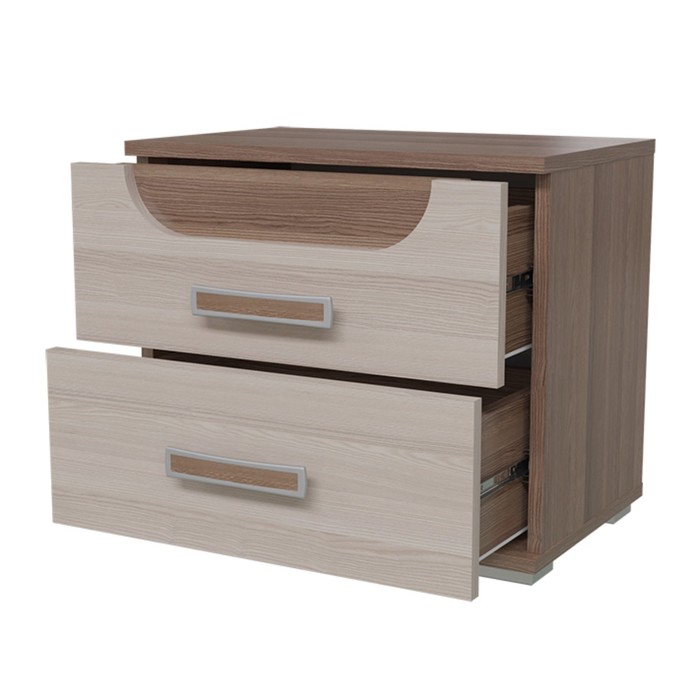Тумба прикроватная ПАЛЬМИРА 500х330х440 Ясень шимо темный/светлый