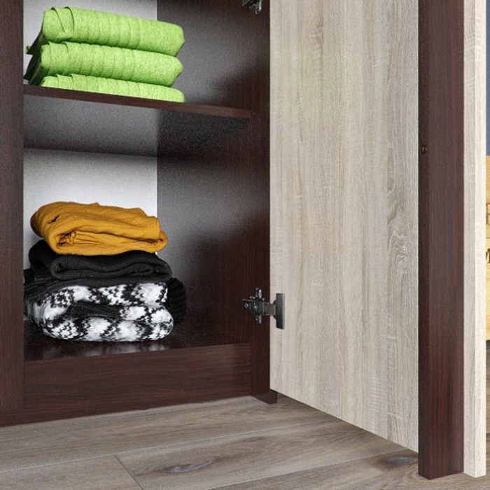 Шкаф 4-х дверный ПАРМА 1700х620х2220 Венге/Дуб сонома