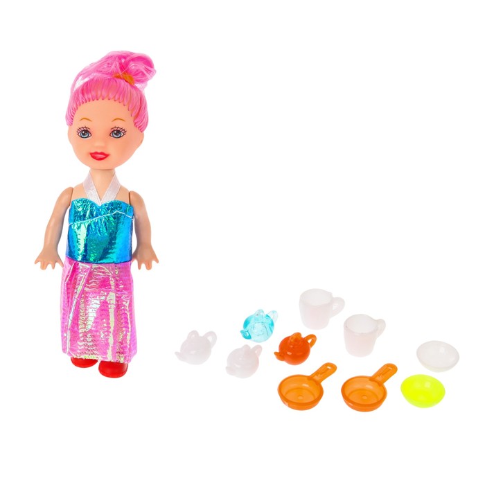 Аксессуары для кукол: набор посуды, МИКС