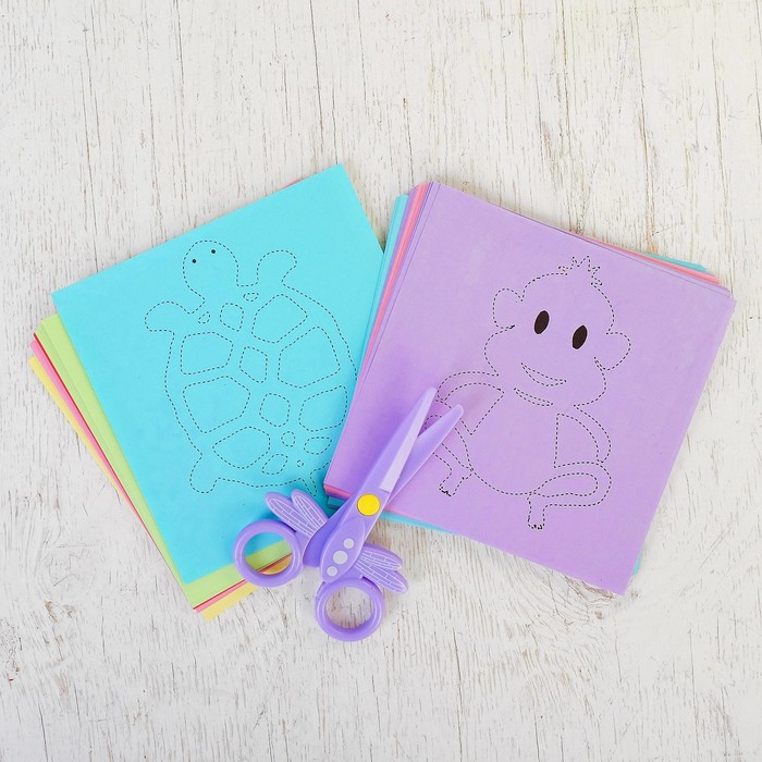 Обучающий набор "Вырежи картинку №2" + ножницы, 96 листов МИКС