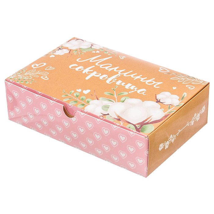 Набор памятных коробочек для новорожденных "Доченька, ты наше бесценное сокровище" для девочки