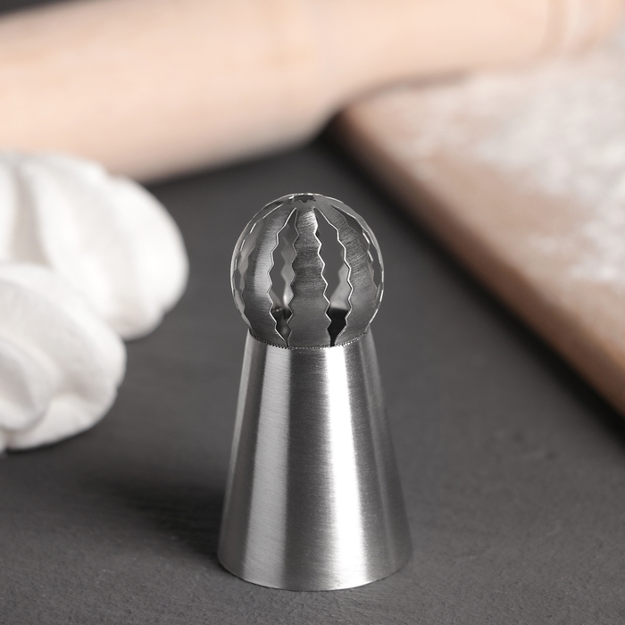 Насадка кондитерская "Сфера.Волна с лучом", d=3 см