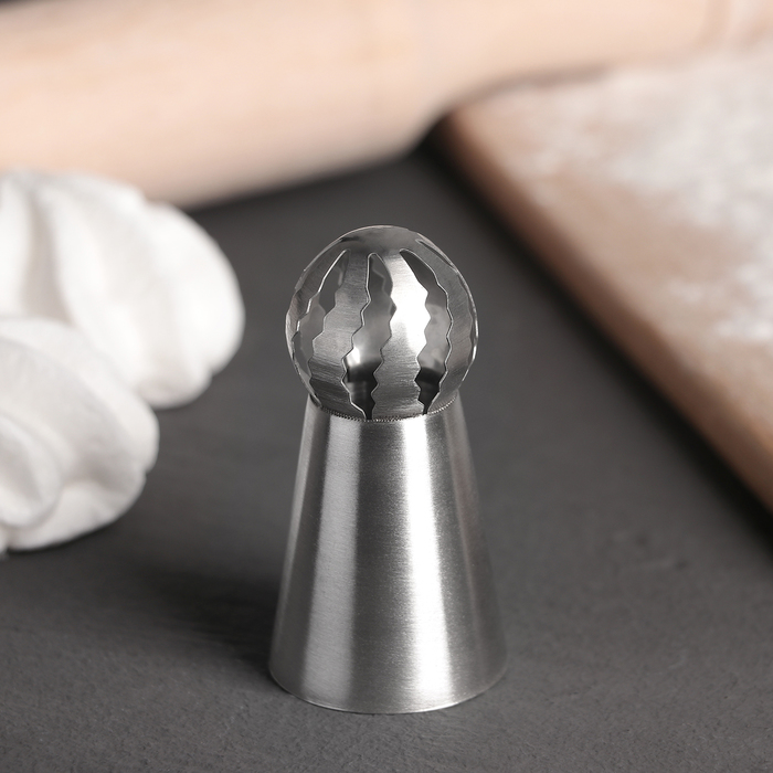 Насадка кондитерская "Сфера.Волна изогнутая", d=3 см