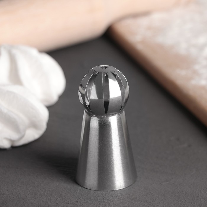 Насадка кондитерская "Сфера.Прорези с каплей и лучом", d=3 см