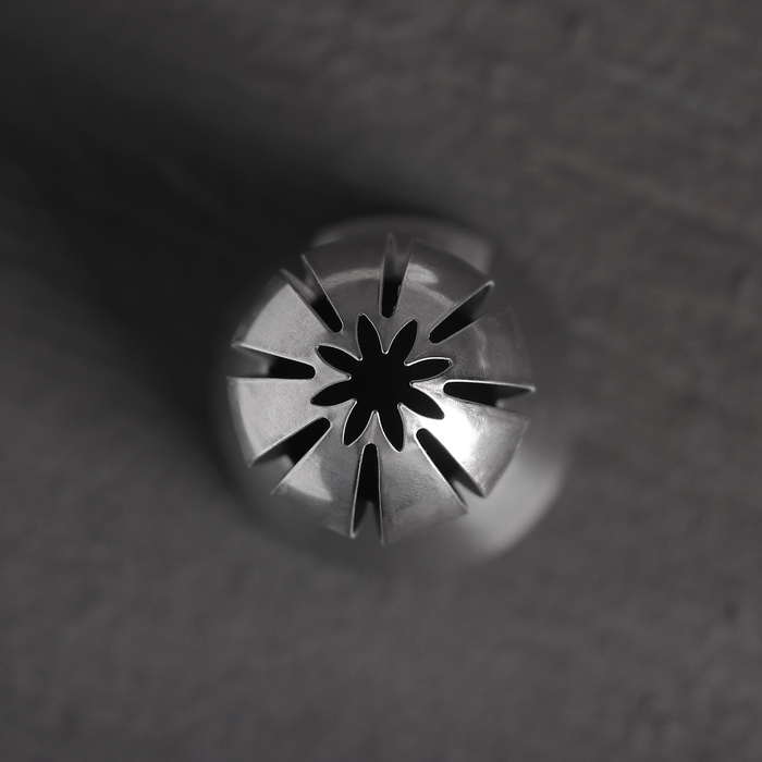 Насадка кондитерская "Сфера.Прорези с цветком открытым", d=3 см