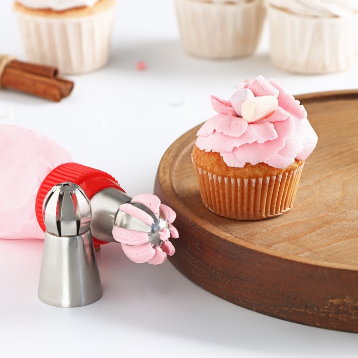 Насадка кондитерская "Сфера.Прорези с каплей и звездой", d=3 см