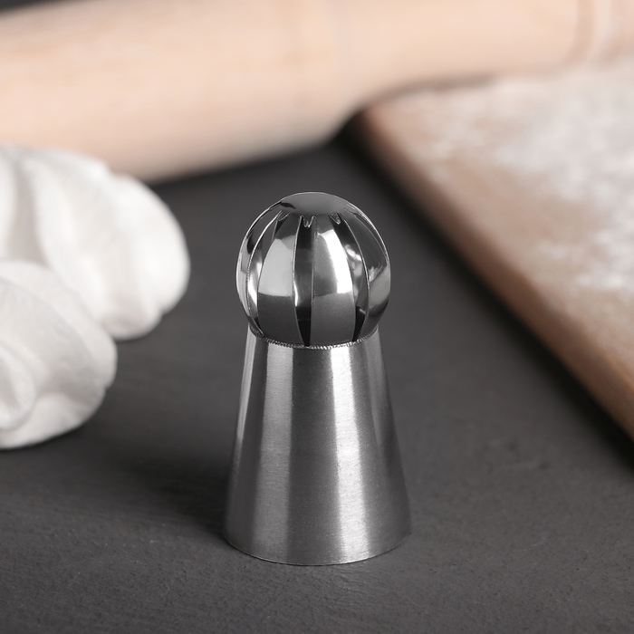 Насадка кондитерская "Сфера.Прорези с каплей", d=3 см