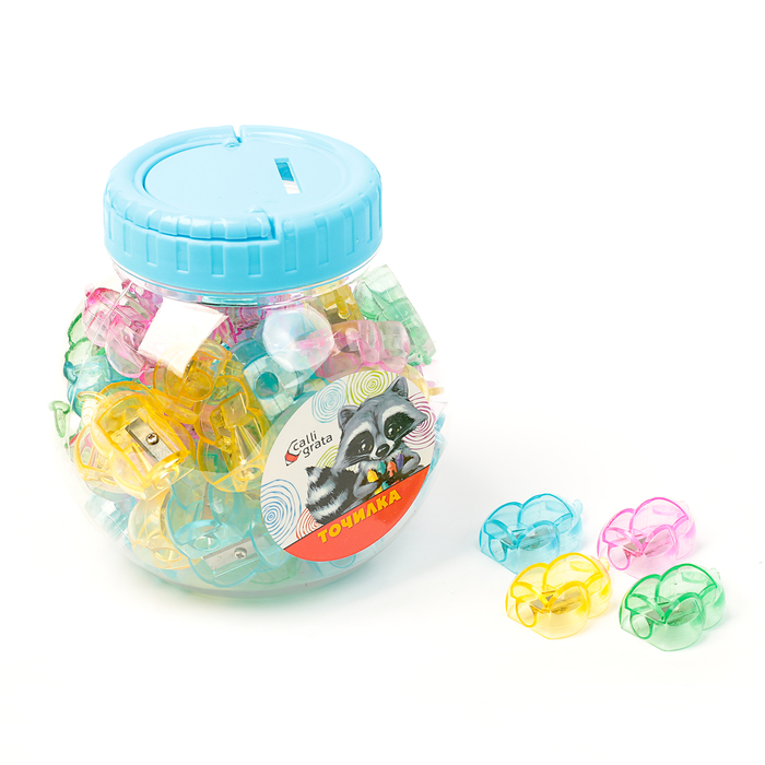 Точилка МИКС Груша прозрачно-тонированная