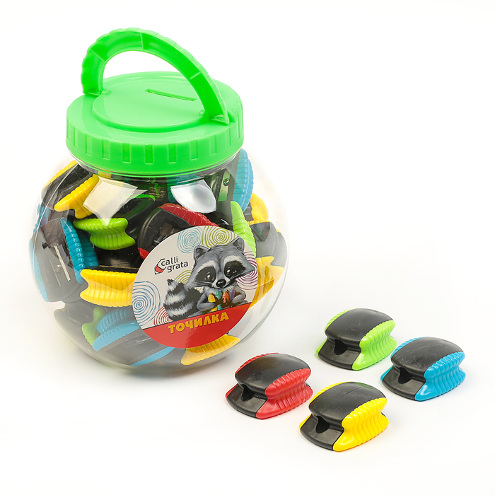 Точилка МИКС Стиль сбоку прорезиненная