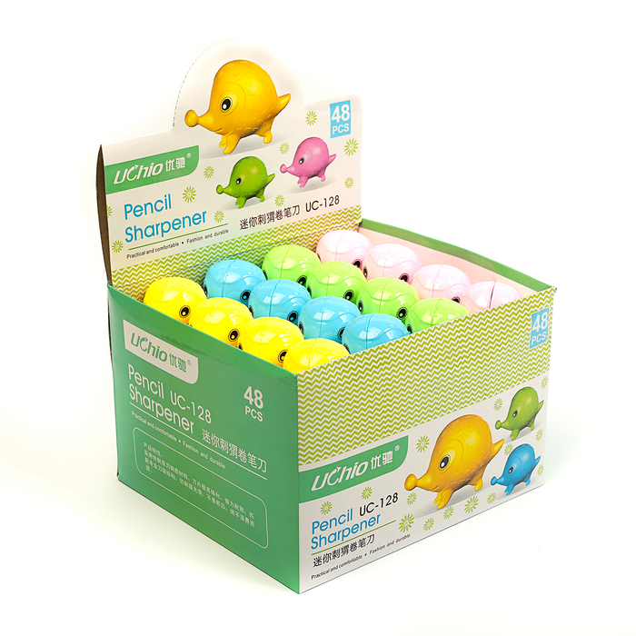 Точилка с контейнером МИКС Ежик