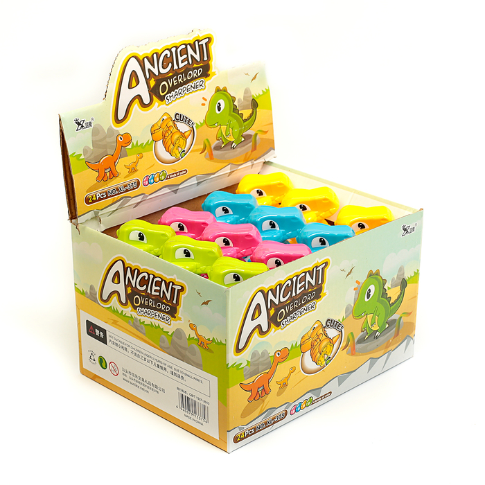 Точилка с контейнером Динозавр МИКС